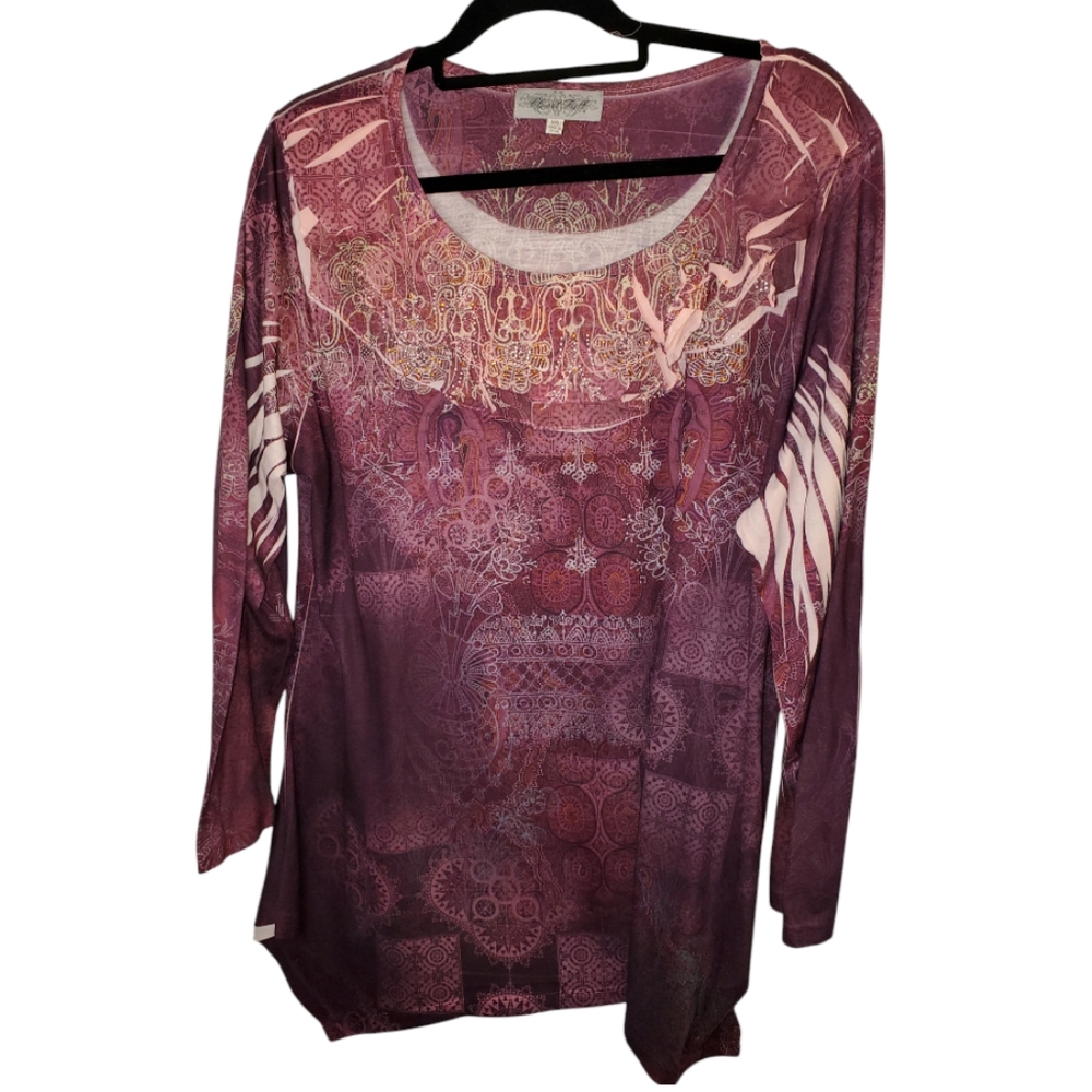 CLOSET FULL Women's Purple Long Sleeve Shirt - Size XXL